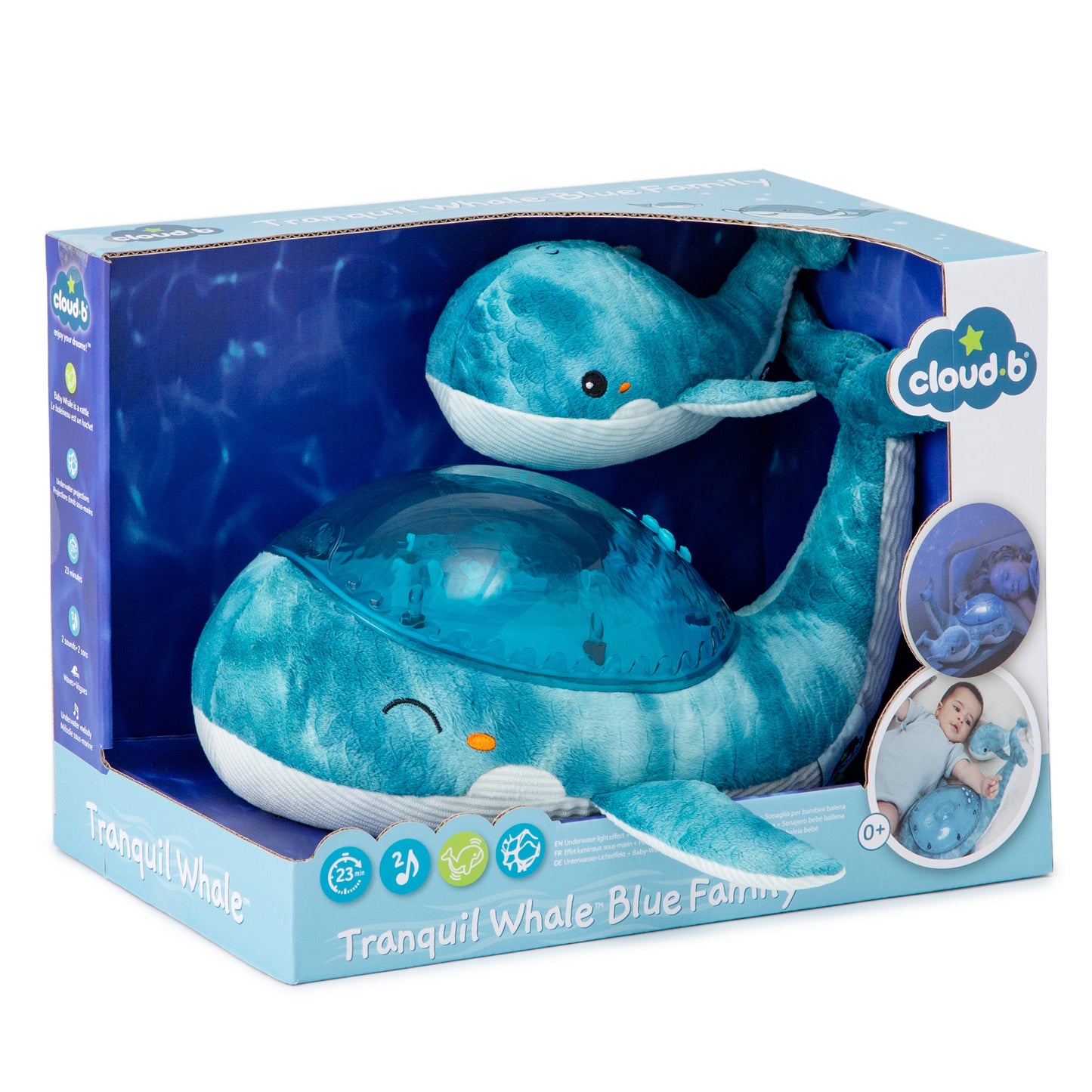 Tranquil Whale - Soothing Projector Nightlight Aqua-Cloud B-Do-Gree Generations
