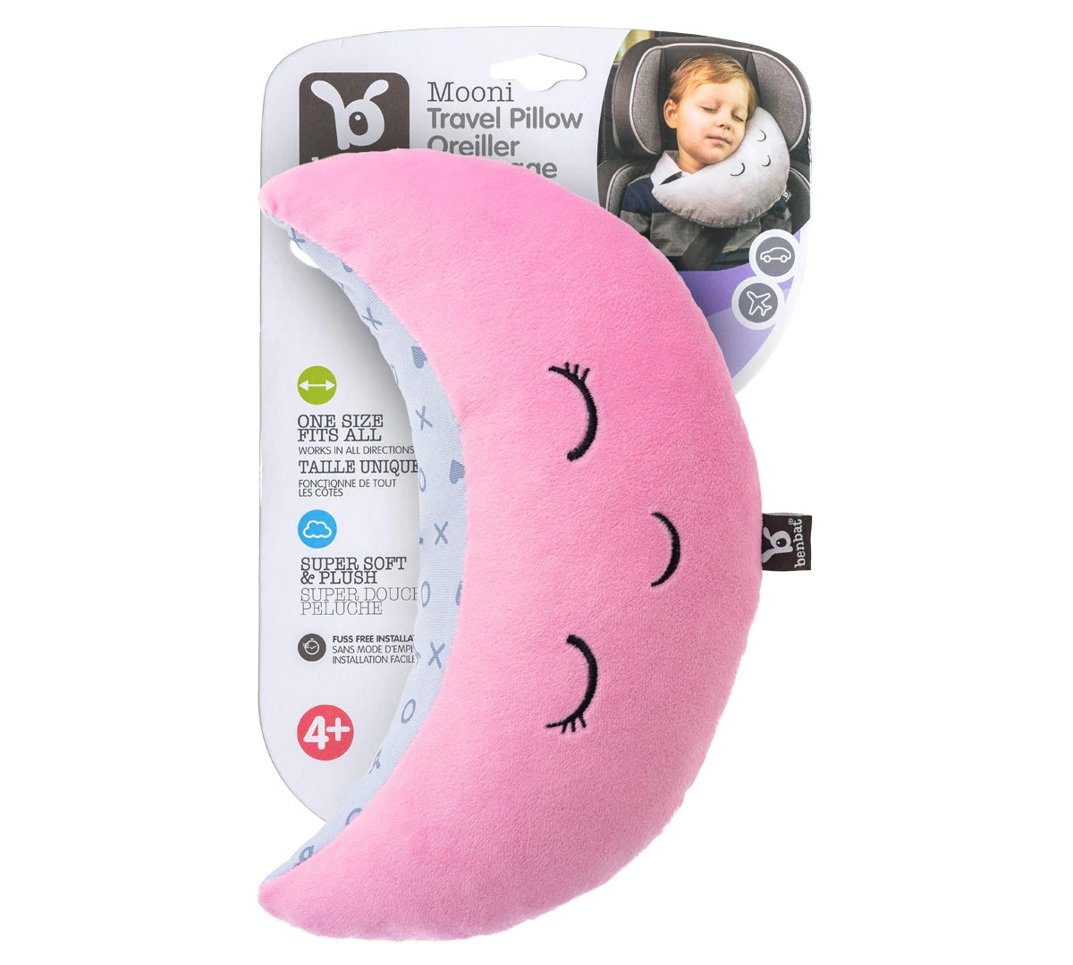 Benbat Mooni Travel Pillow Pink