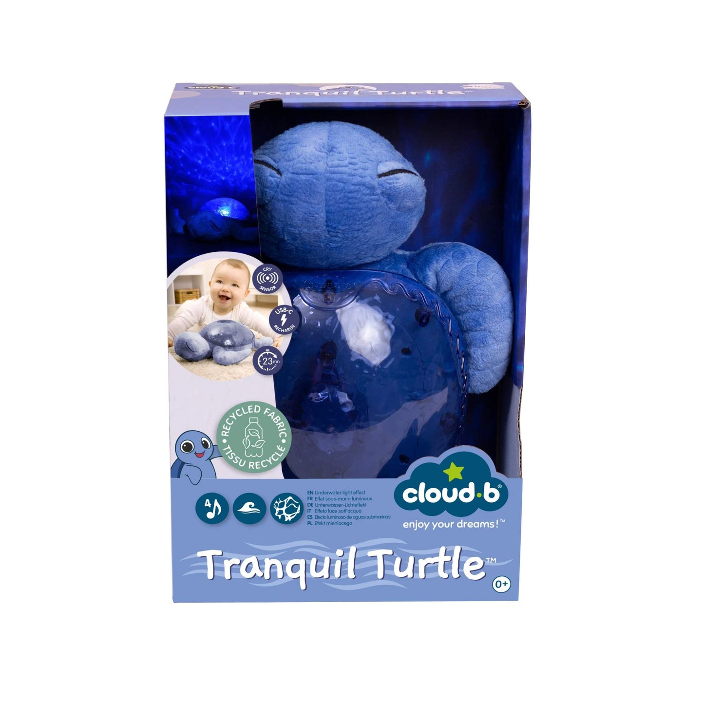 Cloud b -Tortue tranquille | Veilleuse Projecteur Apaisant Aqua