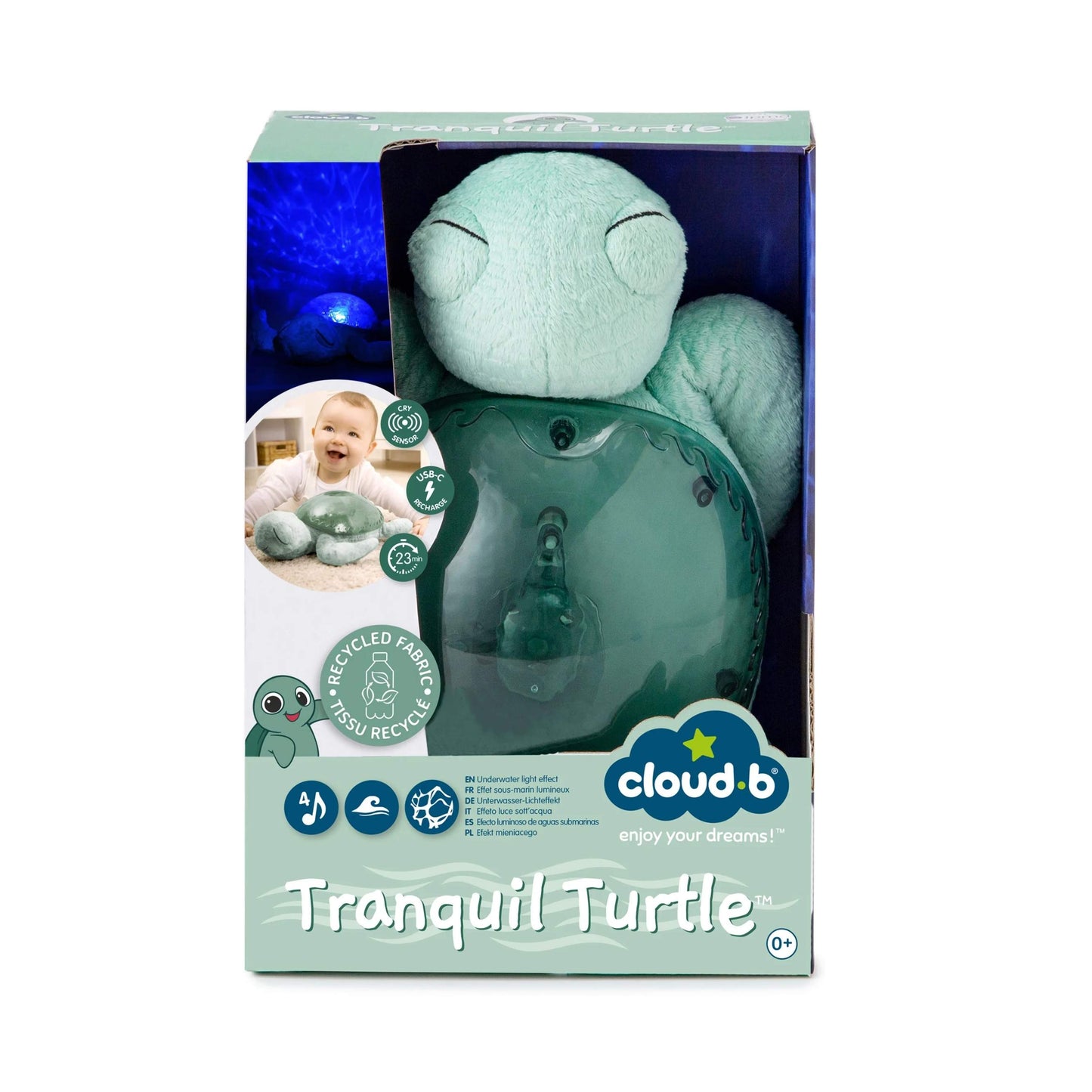 Cloud b -Tortue tranquille | Veilleuse Projecteur Apaisant Aqua