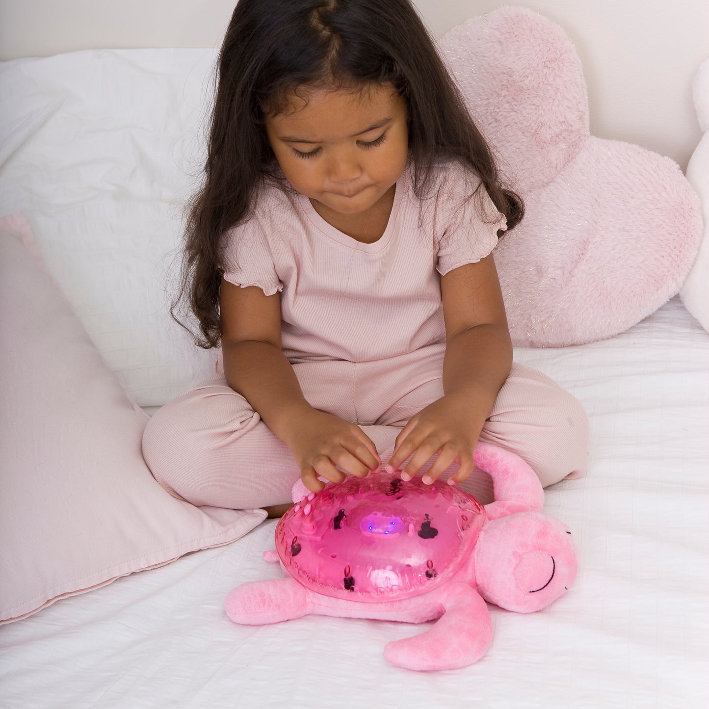 Tranquil Turtle® - Compagnon de sommeil rose pour enfants