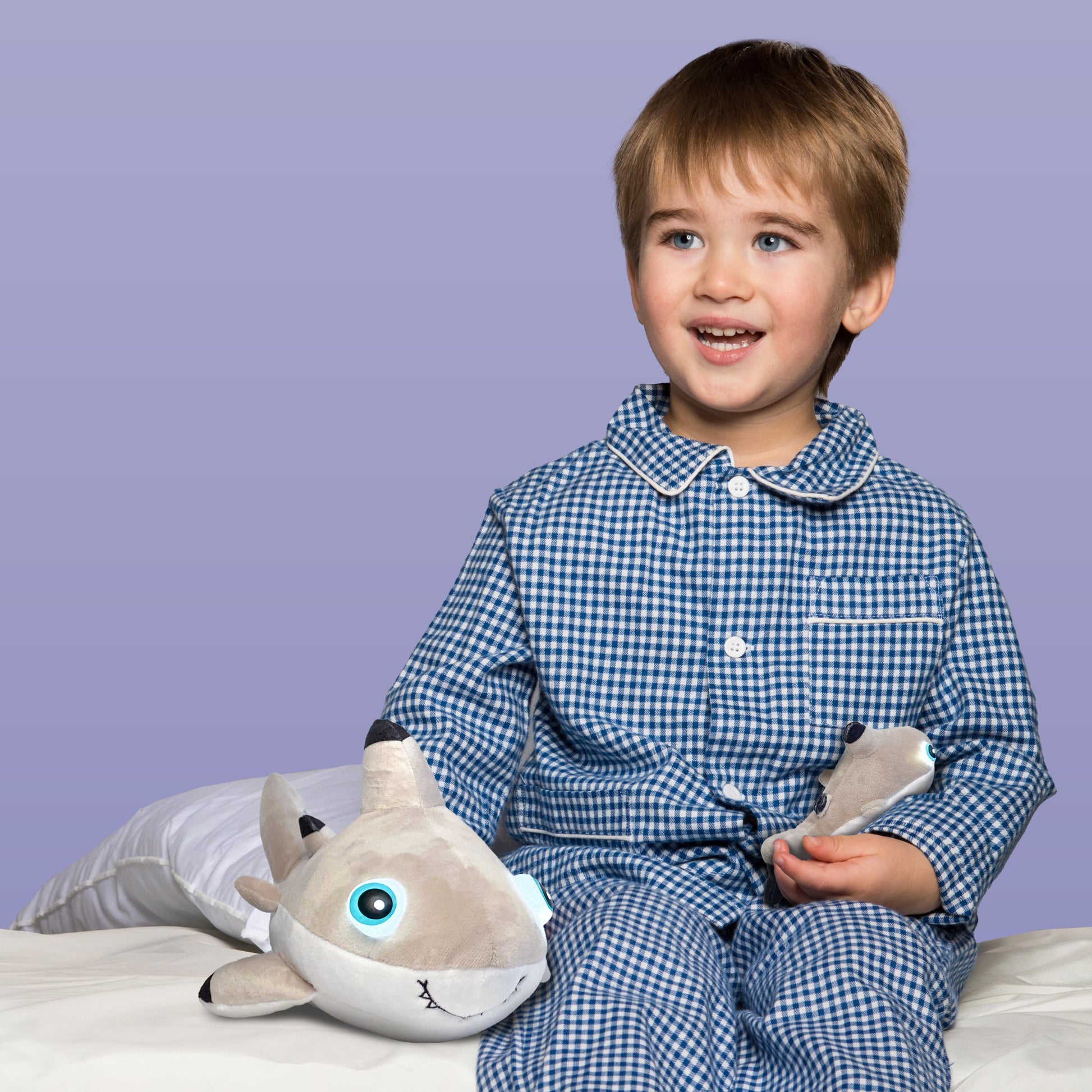 NightBuddies - Light-up Plush Shark Set - Around the Crib