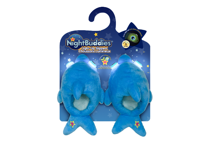 NightBuddies - Dolphin Light-up Slippers - Around the Crib