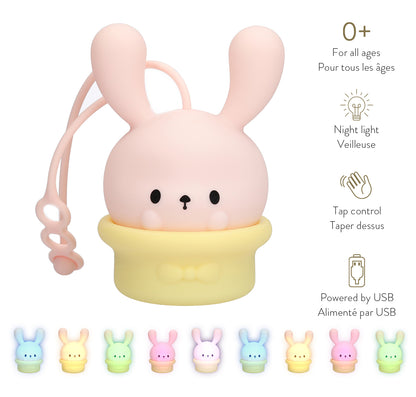 Around the Crib® Hook'N'Go - Veilleuse portative pour enfants - Magic Bunny Combo Blush Yellow