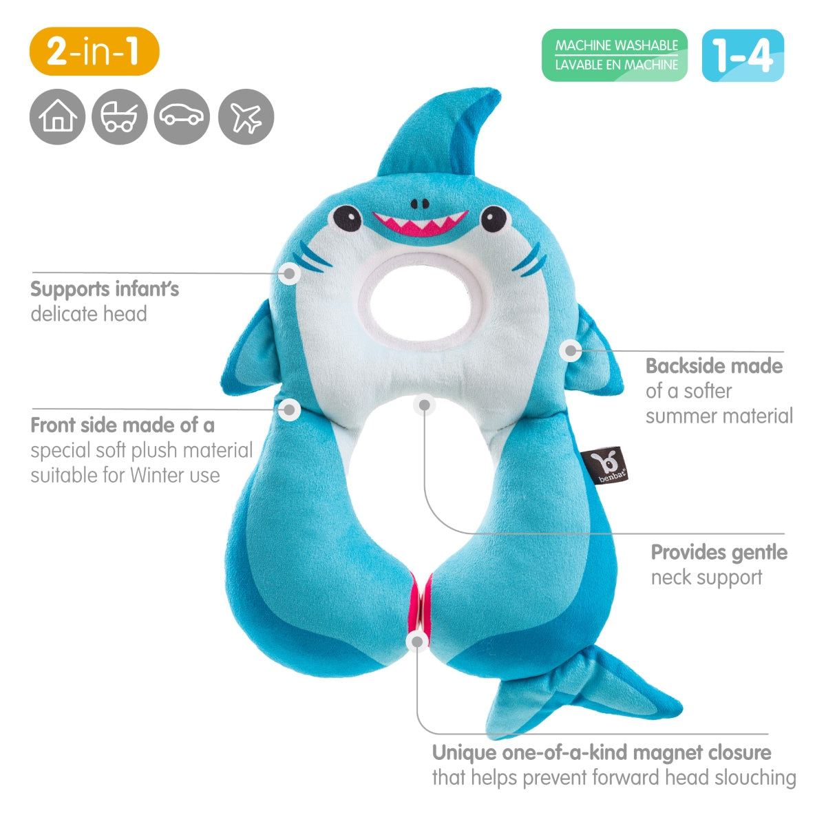 Benbat - Toddler Head & Neck Support Shark