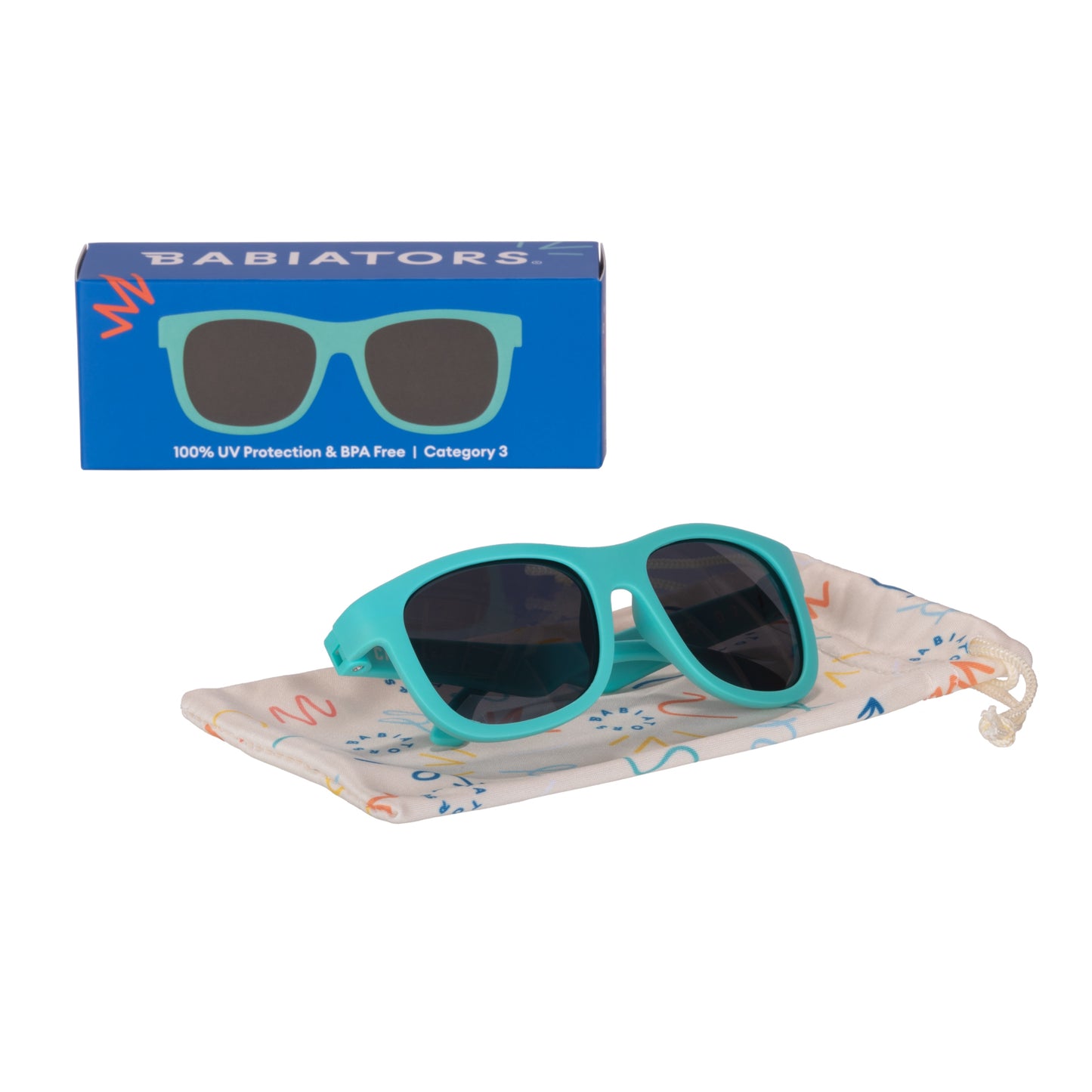 Lunettes de soleil non polarisées Navigator originales | Totalement turquoise