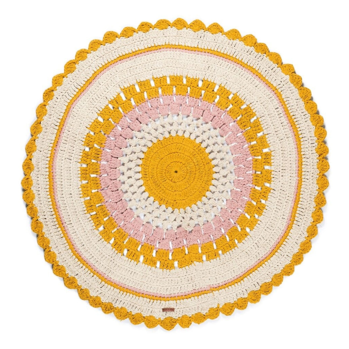Varanassi - Embroidery Collection - Round Gipsy Cotton Rug
