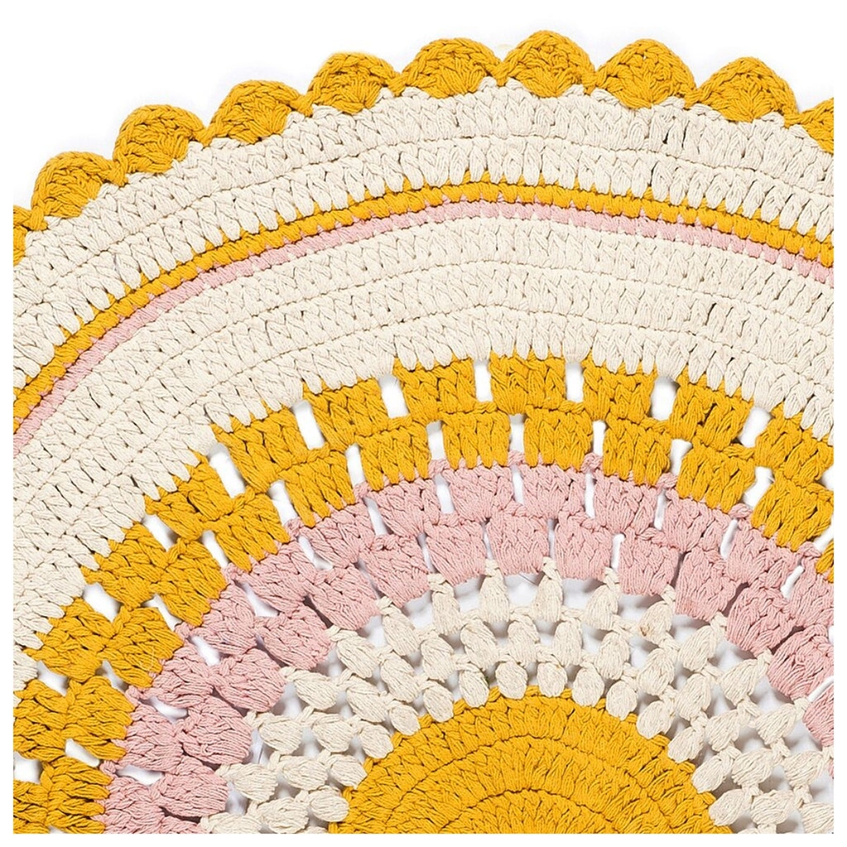 Embroidery Collection - Round Gipsy Cotton Rug